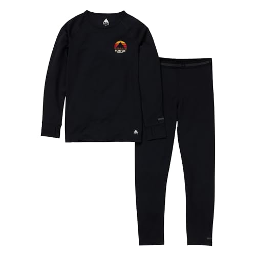 Burton Kids' Lightweight Base Layer Set, True Black, Small