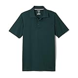French Toast Boys Short Sleeve Moisture Wicking Stretch Sport Shirt, School Uniforms for Kids and Teens Polo Shirt, Hunter Green, Medium US