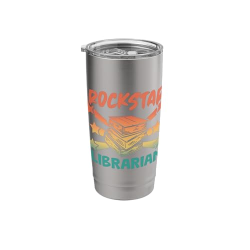 Rockstar Librarian - Cute School Library Library Stainless Steel Insulated Tumbler