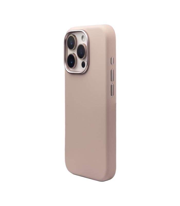 Image of Liquid Silicone Series Case for iPhone 16 Pro Compatible with Wireless Charging | Soft Touch Anti-Fingerprint Finish | Shockproof Slim Protective Back Cover | Pink Edition