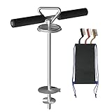 Stainless Steel Camping Dog Tie Out Stake Spiral Ground Anchor with Portable Bag (The Stake Only)