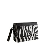 Dimensiones:30x14x23cm Bi-Joy Clutch Maria João con patrón de cebra
