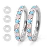 [ROQUE] 2個SET(新型) ピアス CZ シングル ジュエルライン セグメントクリッカー 16G/6mm シルバー/マルチ-2