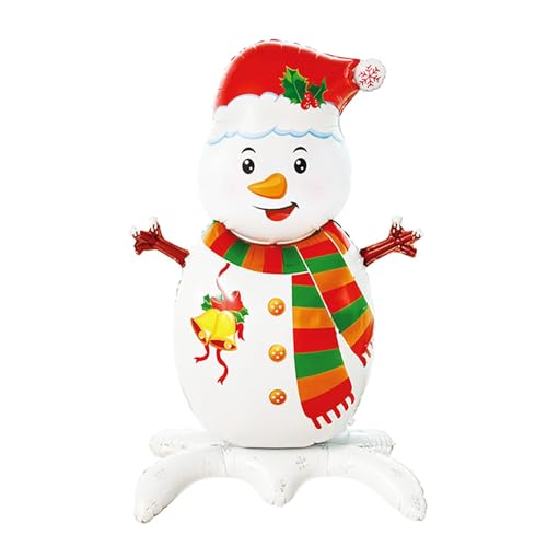ParPix Schneemann Luftballon Weihnachten XXL 125×70cm, Folienballon...