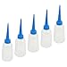 YOKIVE 5 Pcs Squeeze Bottle, Lab Bottles with Sharp Mouth | Liquid Storing, Great for Laboratory, Factory, Experiment Use (Clear, 100ML)