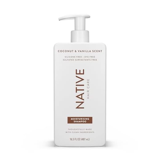 Native Champú Hidratante para Hombres y Mujeres – Sin Sulfatos ni Siliconas – Aroma a Coco y Vainilla – Para Cabello Seco, Opaco o Dañado – Brillo Suave y Saludable (487ml)
