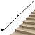 FlySkip Handrails for Indoor Stairs 8ft 3 Sections Galvanized Steel Pipe Stair Railing Non-Slip Wall Mount Hand Rail for Outdoor Indoor Stairs Porch Deck (8FT)
