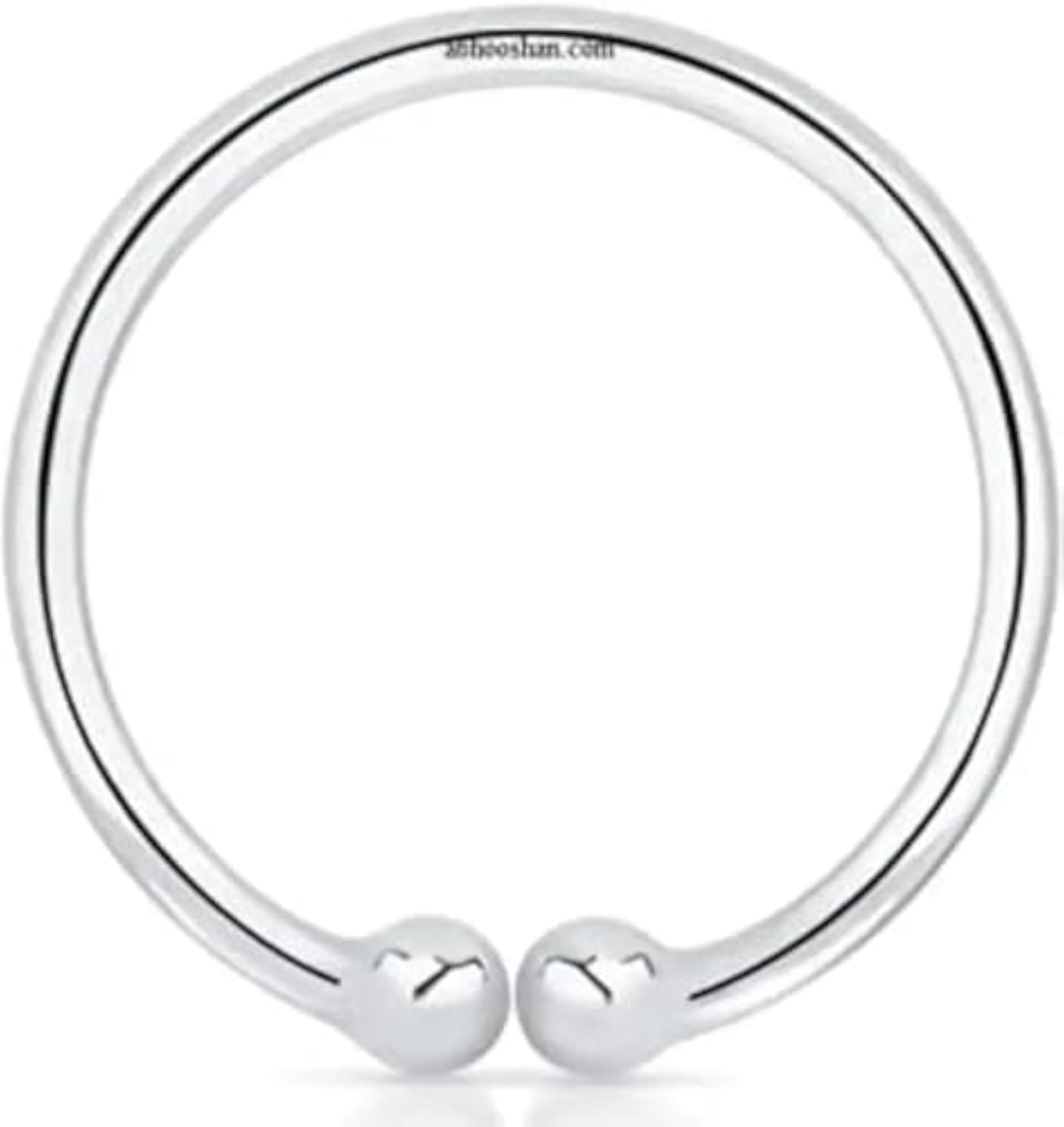 Sterling Silver Nose Ring with Beads