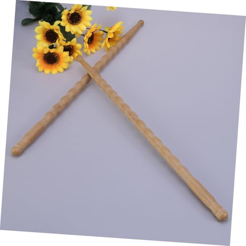 Baquetas de bambú ERINGOGO, 2 piezas, para práctica y actuación en batería, diseño ergonómico, agarre antideslizante, color caqui miniatura 3