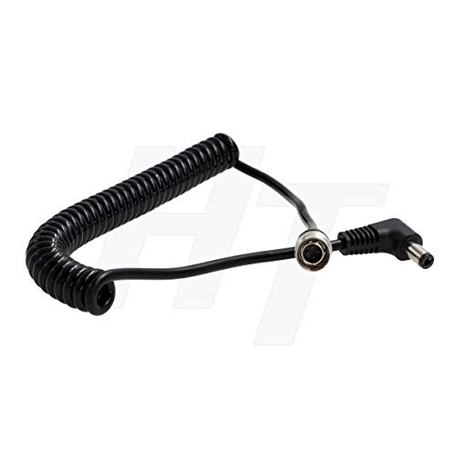 Cable en espiral Hirose de 4 pines con conector CC en ángulo 2
