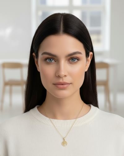 14K Solid Yellow Gold Womens Round Celtic Tree of Life Charm Pendant Ladies Dainty Tree of Life Pendant2