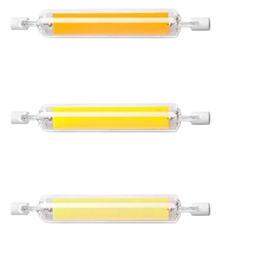JrEam Lámpara LED COB R7S de Tubo de Vidrio de 15 W, 30 W, 50 W, 78 mm, 118 mm, CA 220 V, reemplaza Foco halógeno R7s 78 R7s 118(10PCS,Cold White_20W 78MM)