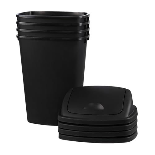 4 pack canecas de basura grandes con tapa basculante miniatura 6