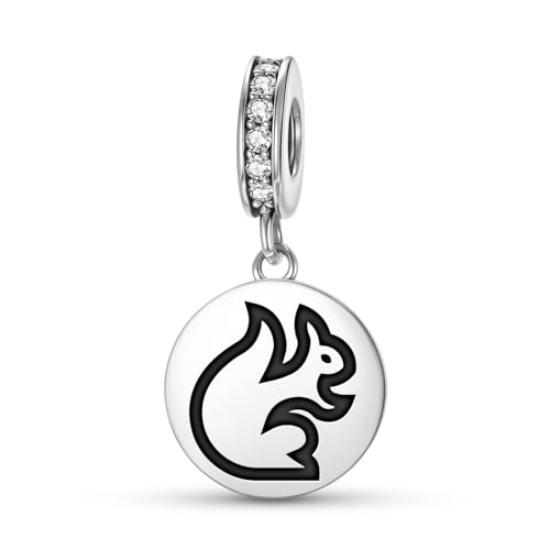 Breloque écureuil argent 925, le cadeau totem idéal pour bracelet