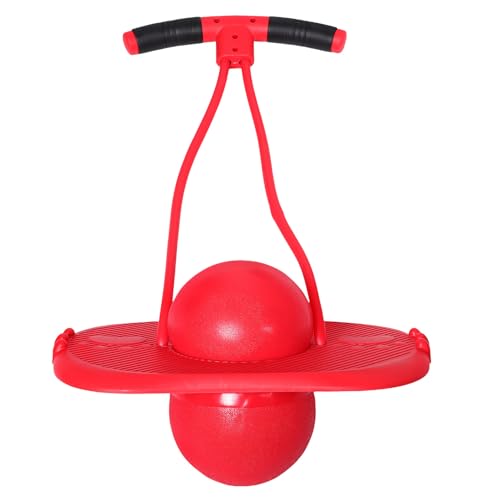 minkissy Pelota Saltarina para Pequeña Roja Doble Cuerda, Material Elástico y Antideslizante, Juguete Deportivo para Actividades al Aire Libre y Jardín de Infantes, Mejora Coordinación