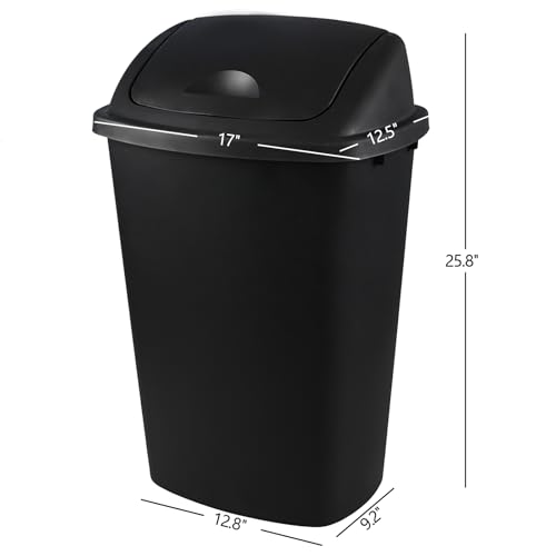 Caneca de basura negra rectangular 13 galones 4 unidades miniatura 4