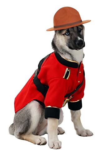 Disfraz para perro Mountie rojo talla M