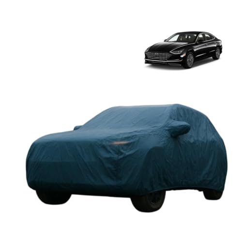 Image of Waterproof Car Body Cover Compatible with Hyundai Sonata | Dustproof, Heat Resistant, UV Protection | Triple Stitched Fully Elastic Design | All Weather Vehicle Protection