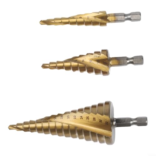 Image of Titanium Coated Taper Drill Bit 4-20 mm HSS Steel (D)