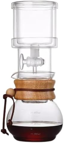 Cold Brew Drip Tower with Adjustable Water Flow,Premium Cold Brew Drip Tower - Adjustable Slow Drip Coffee Maker, 400ml Glass Pot, Portable Ice Drip Machine for Smooth, Rich Cold Brew Coffee