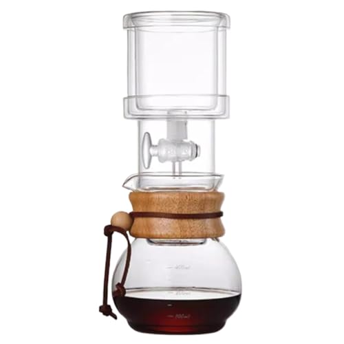 Cafetière à goutte à goutte portative en verre de 400 ml avec débit réglable