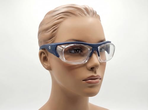 Image of THUNDERSTORM Safety Goggles Eye Protection Anti Pollution Eyewear For Multipurpose Use In Riding Motorcycle Cycling Scratch Resistant UV Protected Safety Glasses for Men & Women (Matte Blue Frame)