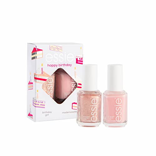 Essie Essie Base lakier do paznokci, zestaw dwóch lakierów do paznokci Birthday Girl i Mademoiselle, 2 sztuki