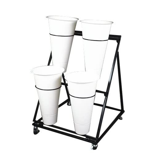 Chariot de fleurs mobile pour plantes et décoration de terrasse extérieure