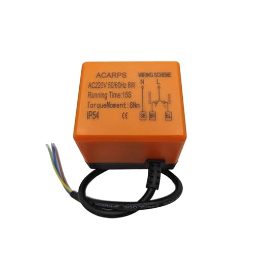 Actuador de válvula de bola eléctrica DN15 con motor de 24V y tres cables de control 4