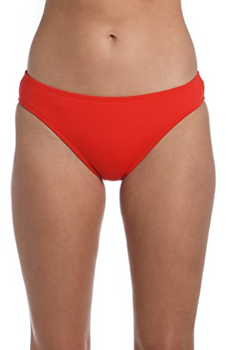 Bas de maillot hipster galbant La Blanca taille basse couleur unie cerise