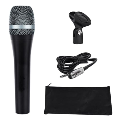 Pyugxab E945 Wired Dynamic Super-Cardioid Vocal Microphone, Handheld Mic for Live Performances, Karaoke, & Studio Recording