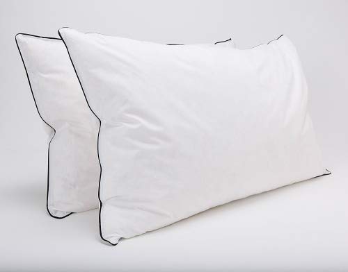 Cuscini di lusso in piuma d'oca bianca per dormire, in morbido cotone, a prova di piuma, per letto king size, 61 x 61 cm