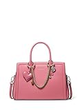 Michael Kors Laila Medium Satchel, Silver-Tone Hardware/Jewel Chain/Rosewood