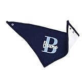 Striefchen® Baby Halstuch aus weicher Baumwolle mit Initiale und Name bedruckt, 3 Farben zur Wahl Blau