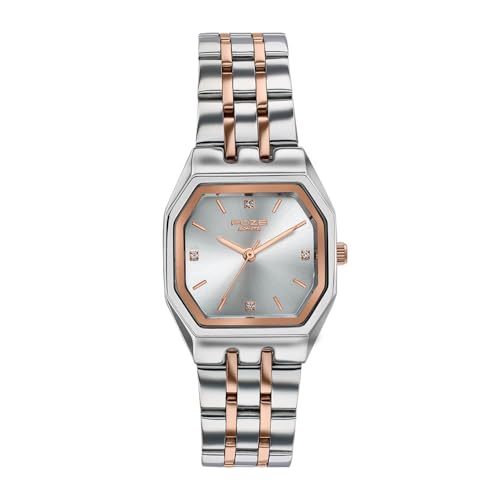Image of Sonata Poze 8 Quartz Analog with Silver Dial IP Rose Gold Stainless Steel Strap Watch for Women - SP80164KM01W