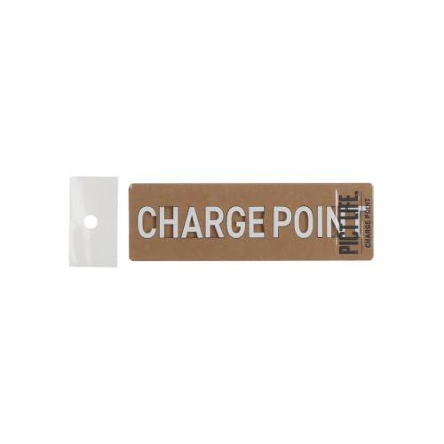 TQOOL 表札 プレート 裏両面テープ付き アクリル 日本製 PICT LIFE. CHARGE POINT 白 1枚入 19x140mm 24803