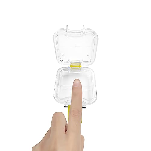 Image of Dental Pillow Crown Box, 5Pcs Transparent Membrane Film Showcase Tooth Boxes Dental Crown and Bridge Box with Latch Denture Storage Boxes