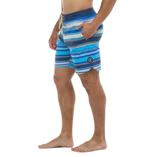 Eidon Young Men's Standard Dusk 18 Inch Length Boardshort Swim Trunk, Blue3