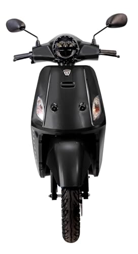 Image of eblu Electric Scooter Feo Typical Driving Range, 110km /per Charge Detachable Battery Top Speed 60 kmph, Jet Black