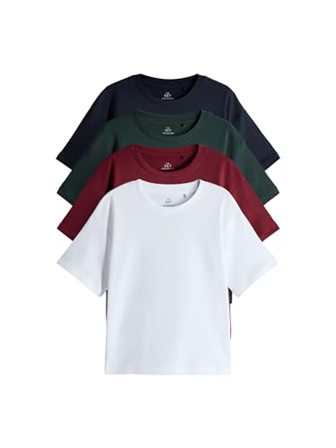 T-Shirt Garçon à Manches Courtes THE SET Lot de 4 Hauts Basiques en Coton