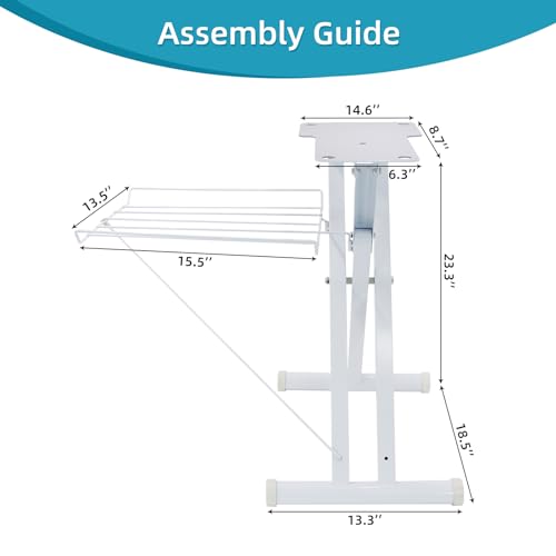 Lumil Steam Press Stand, Custom-Made for 20\'\' Clothes Press Machine for Home Business White Digital Steam Press for Clothes-Only Use Steam Iron Press, Not Suitable for Other Brands - Thumbnail 3