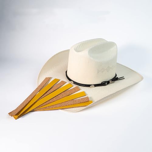 Shirene Selbstklebende Korkstreifen,10 Stück Korkstreifen für Pferde, selbstklebend zur Anpassung der Hutgröße für optimale Passform (200 x 20 x 2 mm),Hutband,Korkeinsatz für Hüte aus Filzstroh