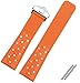 Produktbild London Craftwork Silikonarmband kompatibel mit TAG HEUER Uhr MONACO CARRERA FORMULA 1 Uhr 22 mm orange silber