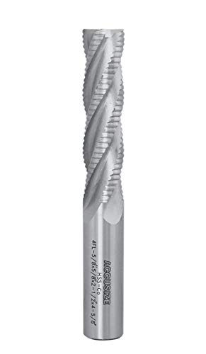 Accusize Industrial Tools 4 Flute M42 8% Cobalt Roughing End Mill, 5/8'' Diameter, 5/8'' Shank Diameter, 2-1/2'' Flute Length, 1002-0580