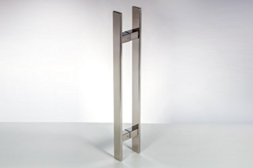 24 Inch Square Rectangle Flat Shape Stainless Steel Modern Contemporary Entry Door Handle Bar Ladder Pull Shower Glass Sliding Barn Door Interior Exterior Door Pull Push Chrome Mirror Polished Finish #TOP7