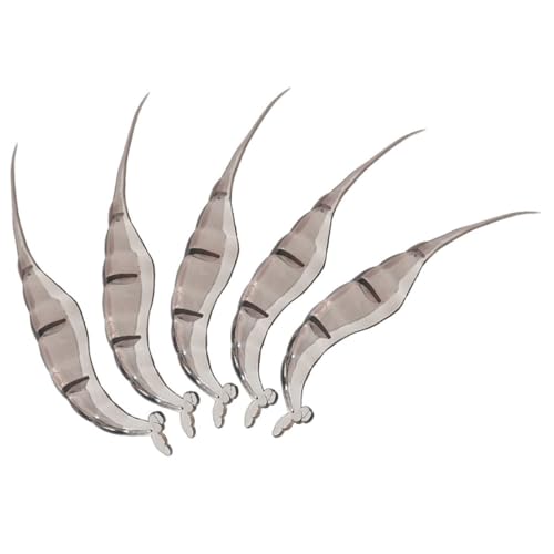 SEWACC Outil de Décorticage de Crevettes en Plastique PC Lot de 5 Pièces Gris Portable et Réutilisable Éplucheur Multifonction pour Fruits de Mer Nettoyeur Compact Cuisine et Maison