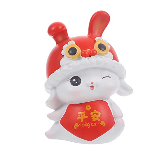 Alipis Enfeite de coelho decoração estatueta caçarola decalques pascoa Decor Toppers para bolos estátua de estatueta de coelho do zodíaco estatueta de coelho para casa resina