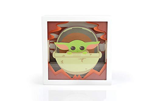 Image of Star Wars: The Mandalorian, The Child 3D Mini Shadow Light Box | 6 x 6 Inches