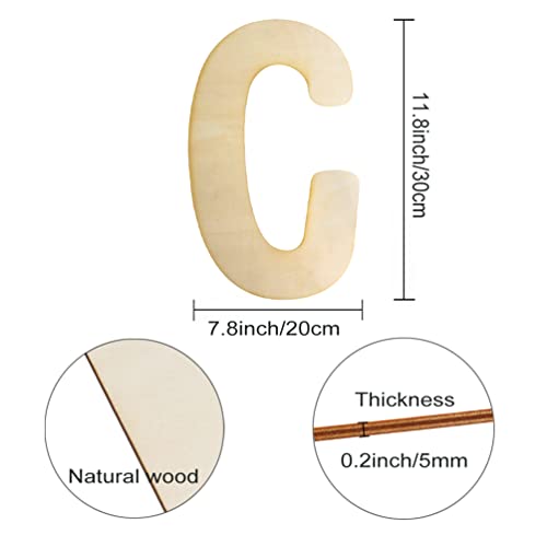 Lettere in legno da 30,5 cm, con lettera maiuscola...