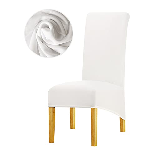 Housse de chaise extensible pour dos long afin de masquer l'usure avec une peluche douce - 2